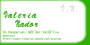 valeria nador business card